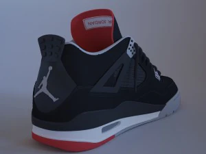 air jordan 4 bred 3D Model