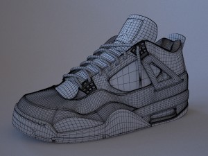 air jordan 4 bred 3D 모델