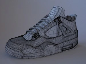 air jordan 4 bred 3D Model