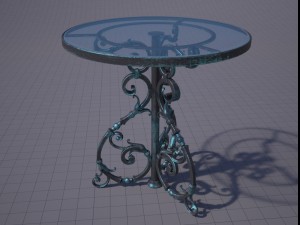 wrought iron coffee table 3Dモデル