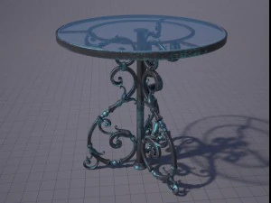 wrought iron coffee table 3D Model