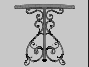 wrought iron coffee table Model 3D