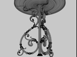 wrought iron coffee table Model 3D
