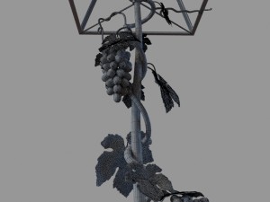 wrought iron lamp Modello 3D