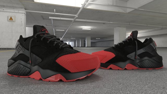 nike air huarache custom 3D in 3DExport