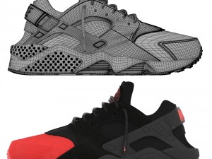 nike air huarache custom 3D Model