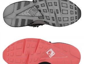 nike air huarache custom 3D Model