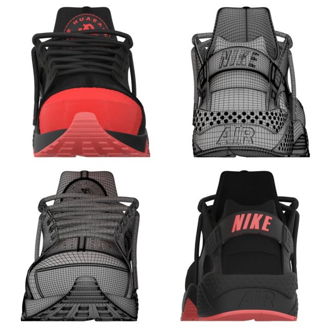 nike air huarache custom 3D in 3DExport