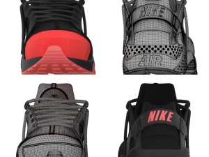 nike air huarache custom 3D Model