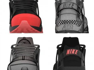 nike air huarache custom 3D Model