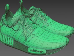 adidas nmd r1 primeknit custom paint 3Dモデル