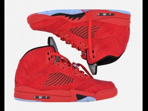 air jordan 5 red suede 3D Modell