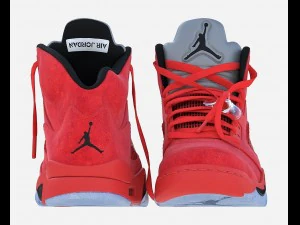 air jordan 5 red suede 3D Model
