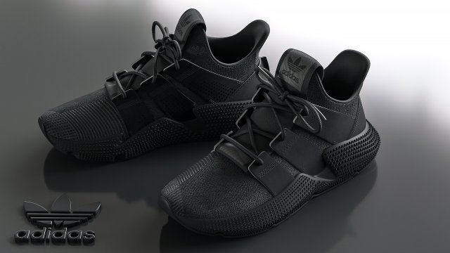 adidas prophere black 3D in Ropa 3DExport