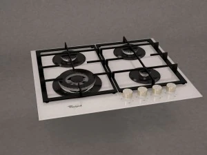 piano cottura whirpool akp 6465 wh Modello 3D