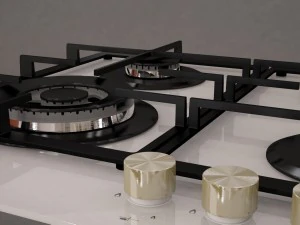 piano cottura whirpool akp 6465 wh Modello 3D