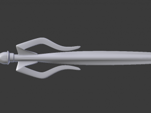 white gold sword Model 3D