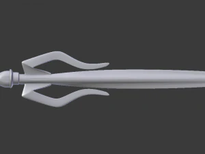 white gold sword 3D Model