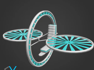 future flying machine 3D Model