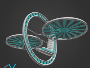 future flying machine 3D Model
