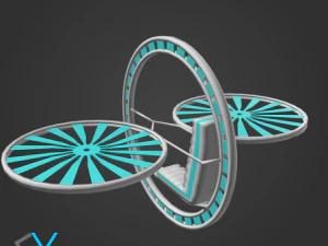 future flying machine 3D Model