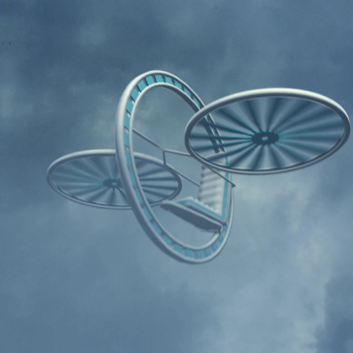 future flying machine 3D Model .c4d .max .obj .3ds .fbx .stl .blend 