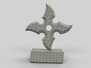 5 shuriken set 3D Model