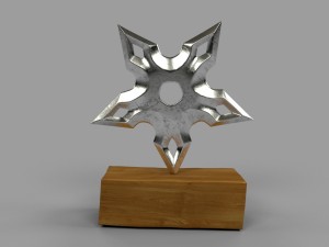 5 shuriken set 3D Model