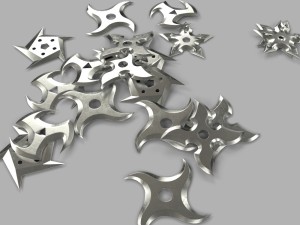 5 shuriken set 3D 모델