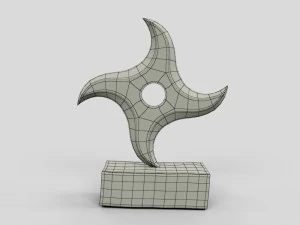 5 shuriken set 3D Model