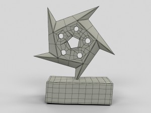 5 shuriken set 3D 모델