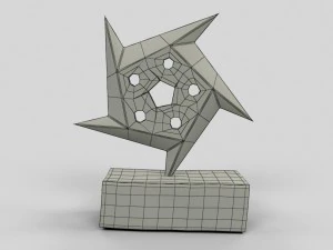 5 shuriken set 3D Model