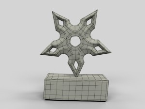 5 shuriken set 3D 모델