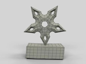 5 shuriken set 3D Model