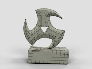5 shuriken set 3D Model