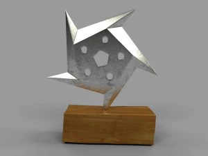 5 shuriken set 3D Model