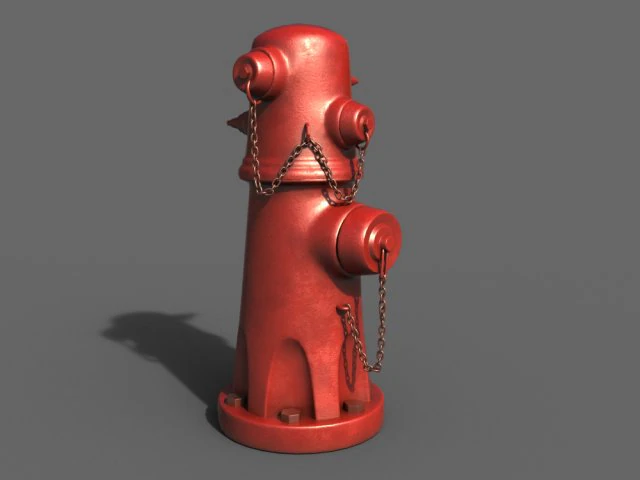 소화전 3D 모델 .c4d .max .obj .3ds .fbx .stl .blend 