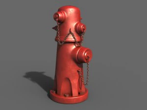 소화전 3D 모델