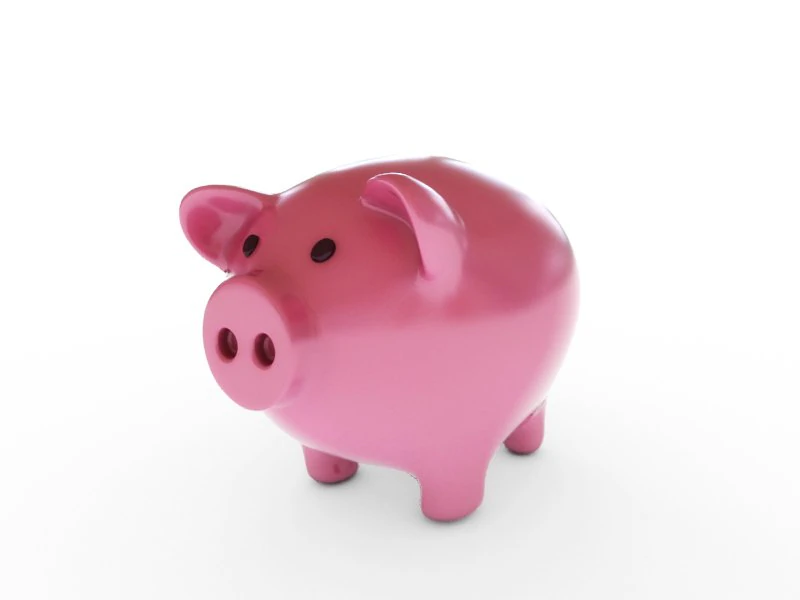 piggy bank 3D Model .c4d .max .obj .3ds .fbx .stl .blend 