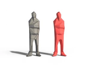 low poly posed people pack 3D Model