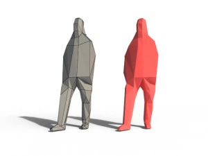 low poly posed people pack 3D Model