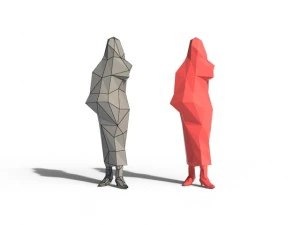 low poly posed people pack 3D Model
