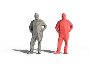 low poly posed people pack 3D-Modell