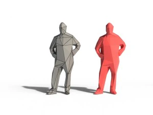 low poly posed people pack 3D Model