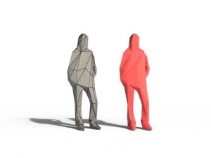 low poly posed people pack 3D Model
