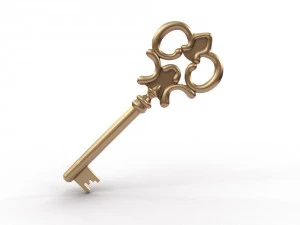 golden key 3D Model