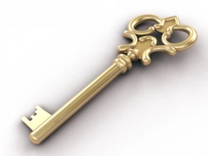 golden key 3D Model