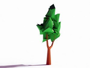 beautiful low poly tree 3D Model