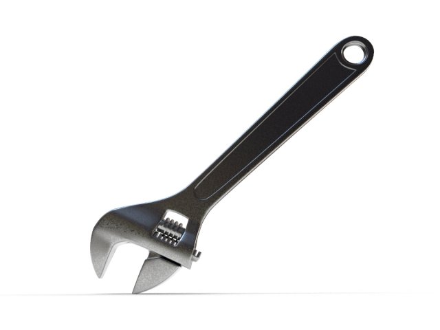 adjustbale wrench Model 3D .c4d .max .obj .3ds .fbx .stl .blend 