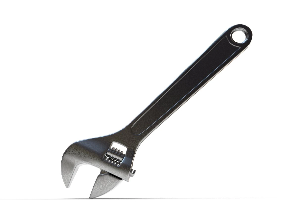 adjustbale wrench 3D Model .c4d .max .obj .3ds .fbx .stl .blend 